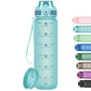 Alwager 32oz Motivational Water Bottles with Time Marker & Fruit Strainer