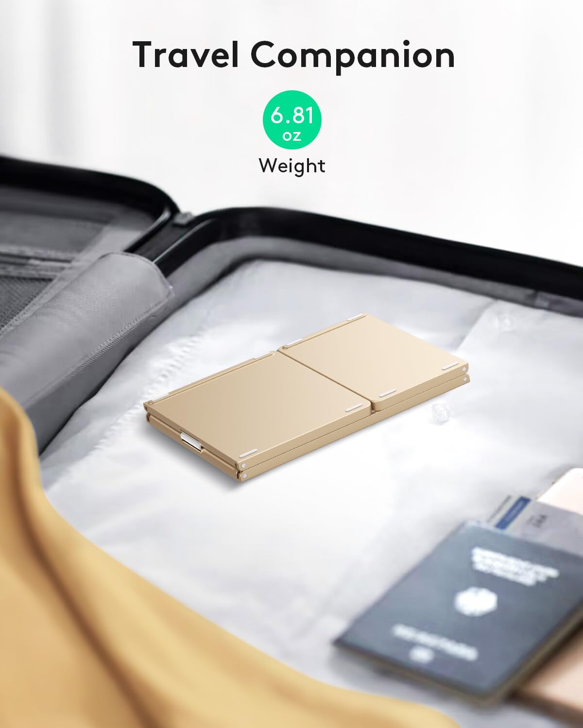 Samsers Foldable Bluetooth Keyboard with Touchpad- Black