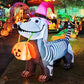GOOSH 5.5 FT Inflatables Outdoor Decorations Skeleton Puppy  for Halloween Party