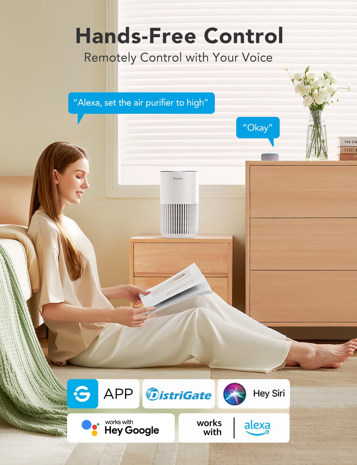 GoveeLife Mini Air Purifier for Bedroom