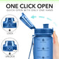 Alwager 32oz Motivational Water Bottles with Time Marker & Fruit Strainer
