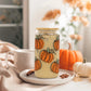 Joyseller Halloween Glass Cup, 18oz Cute Ghost Cat Iced Coffee Can Glass Tumbler