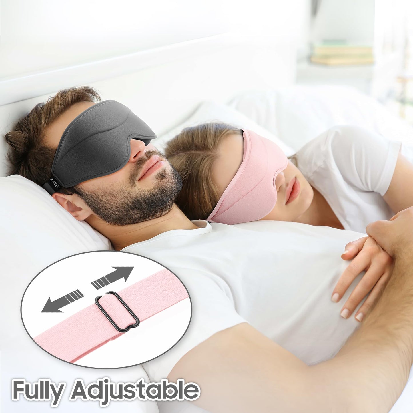 MOEASEii Sleep Mask - Total Blackout 3D Sleeping Mask