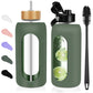 FULBEVY Glass Water Bottles 64 oz