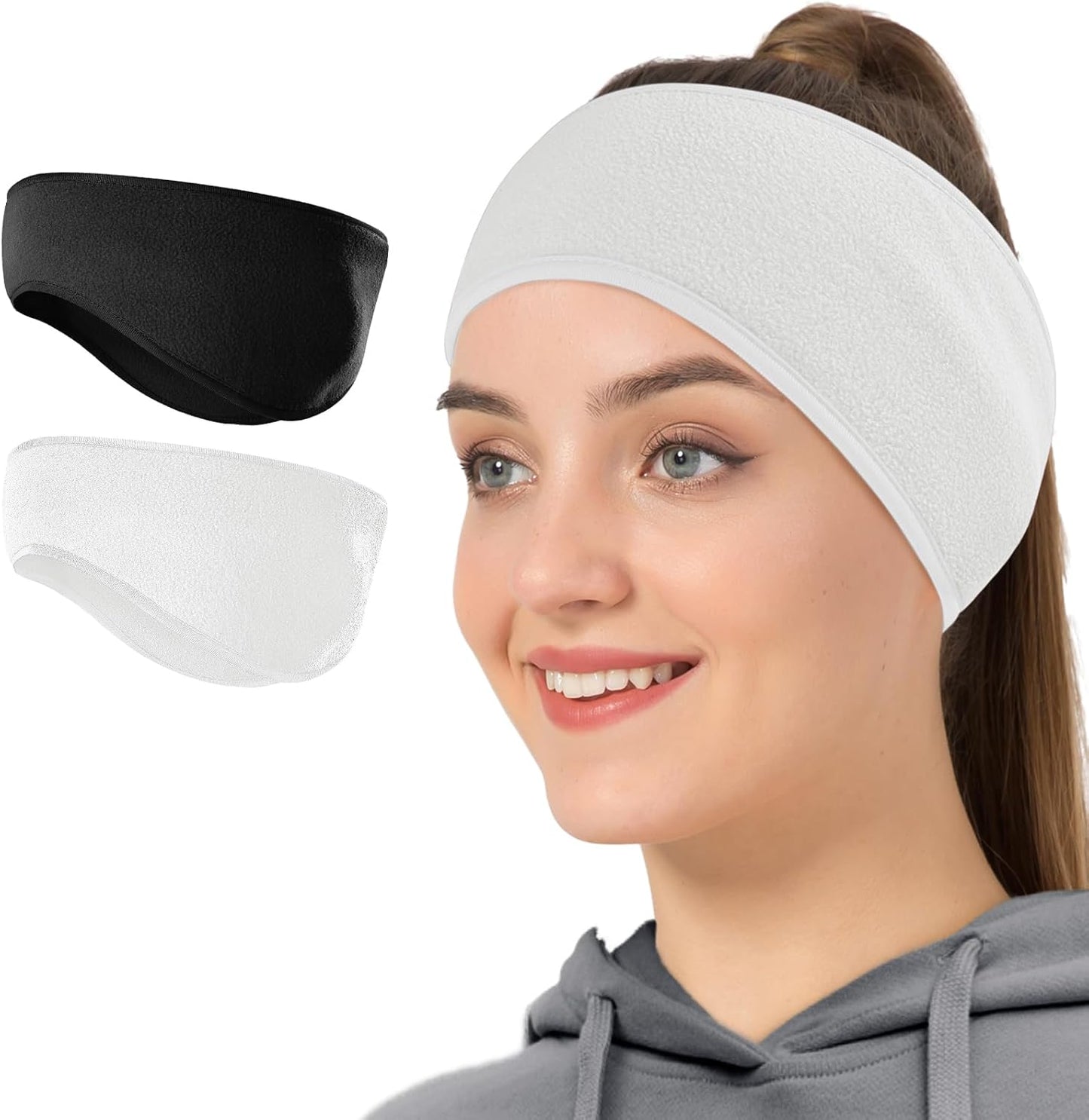 Winter Fleece Ear Warmer Headband for Men Women Kids
