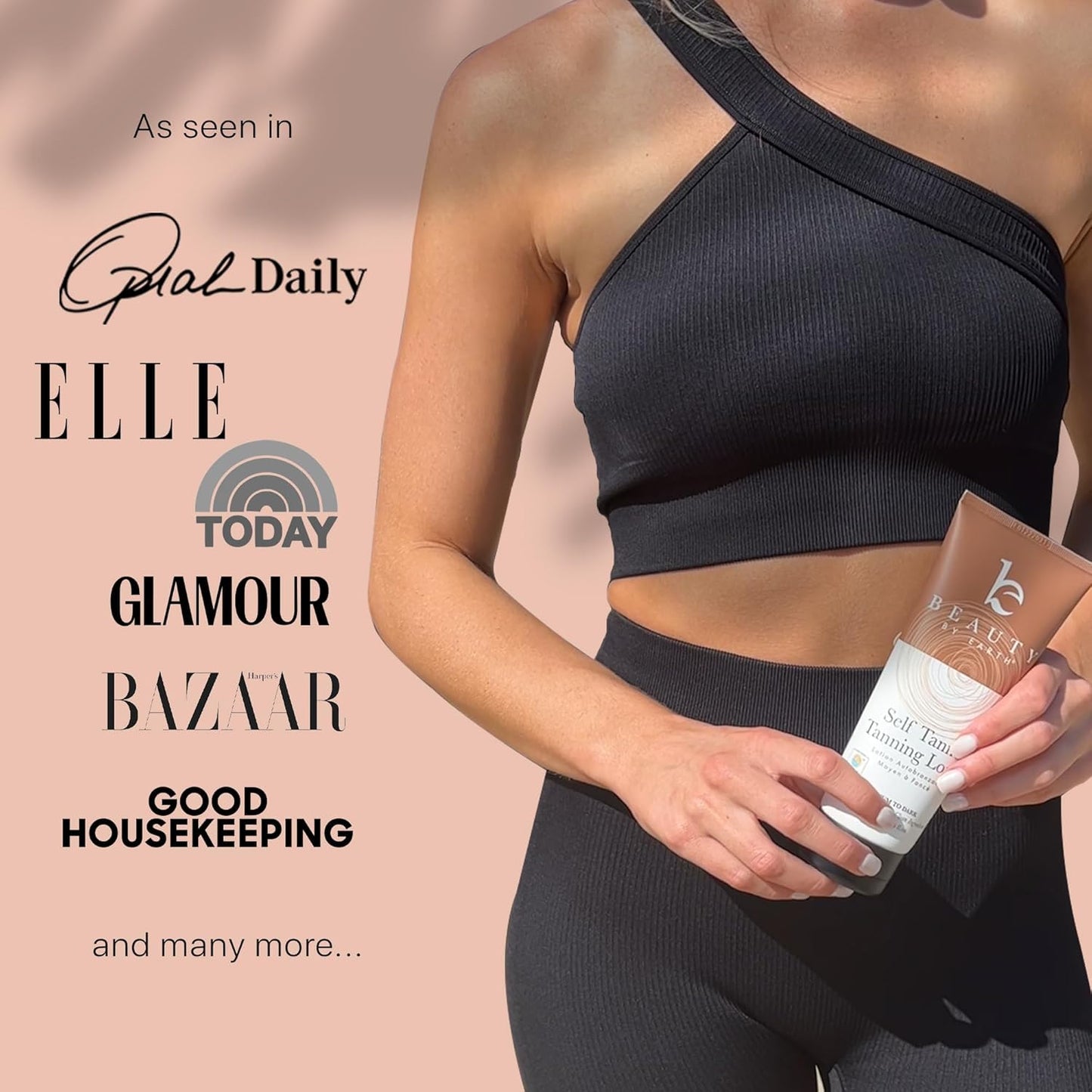 Beauty by Earth Self Tanner Natural Organic Moisturizing Lotion Medium to Dark