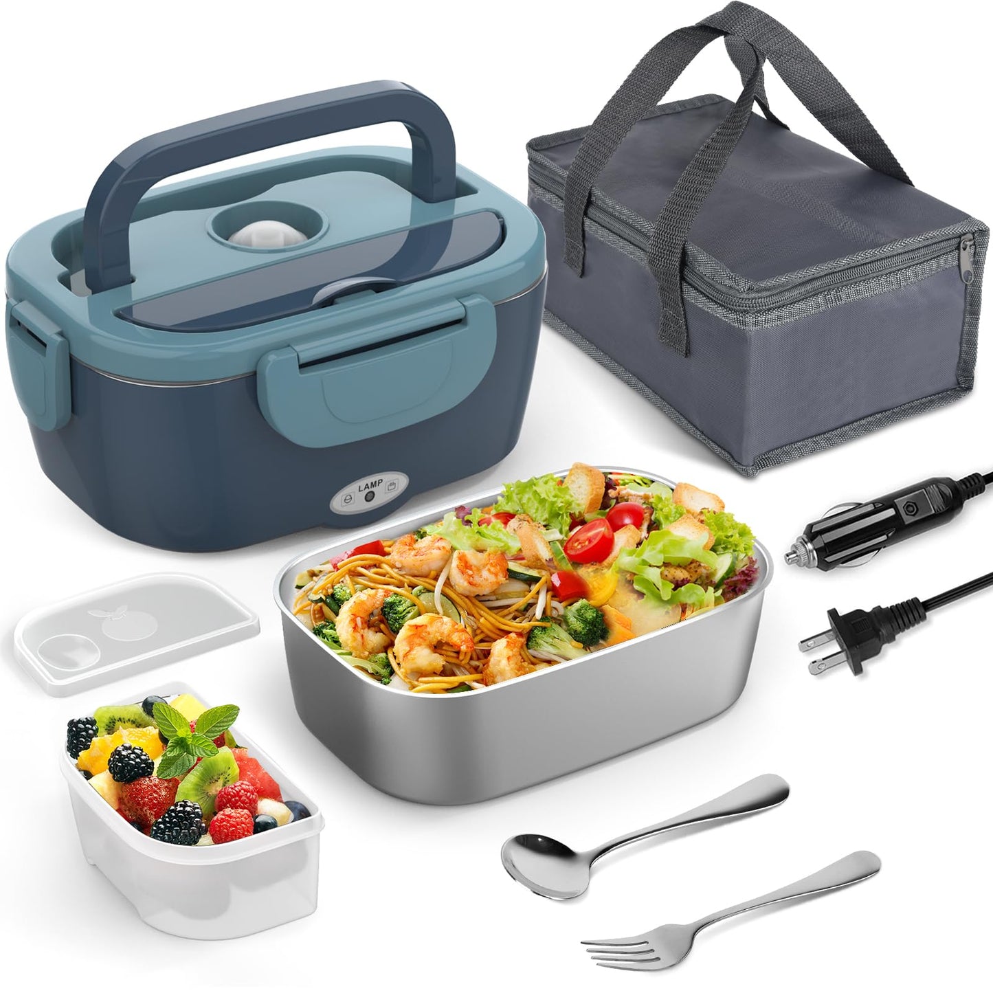 WisaKey Green Electric Lunch Box Food Heater