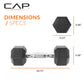 CAP Barbell 10 LB Coated Hex Dumbbell Weight Pair with Black Handle