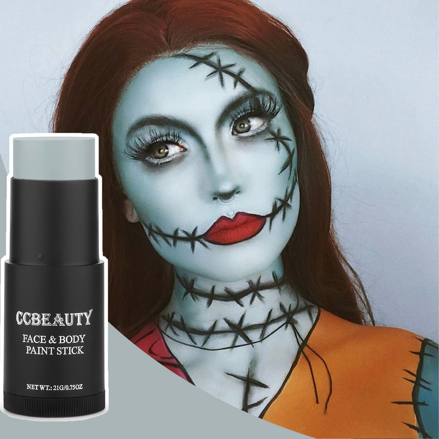 CCbeauty Witch Green Face Paint Stick, Face Painting Kit