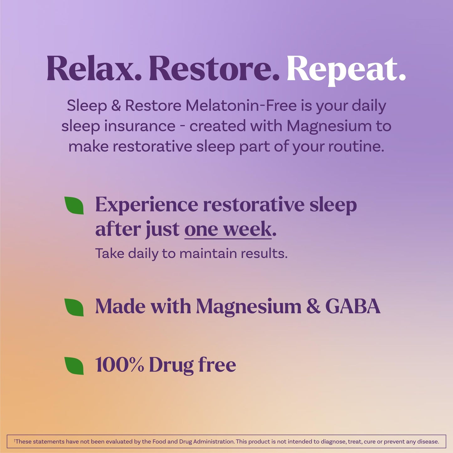 Natrol Sleep & Restore Magnesium Glycinate Blend Gummies