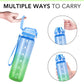 Alwager 32oz Motivational Water Bottles with Time Marker & Fruit Strainer