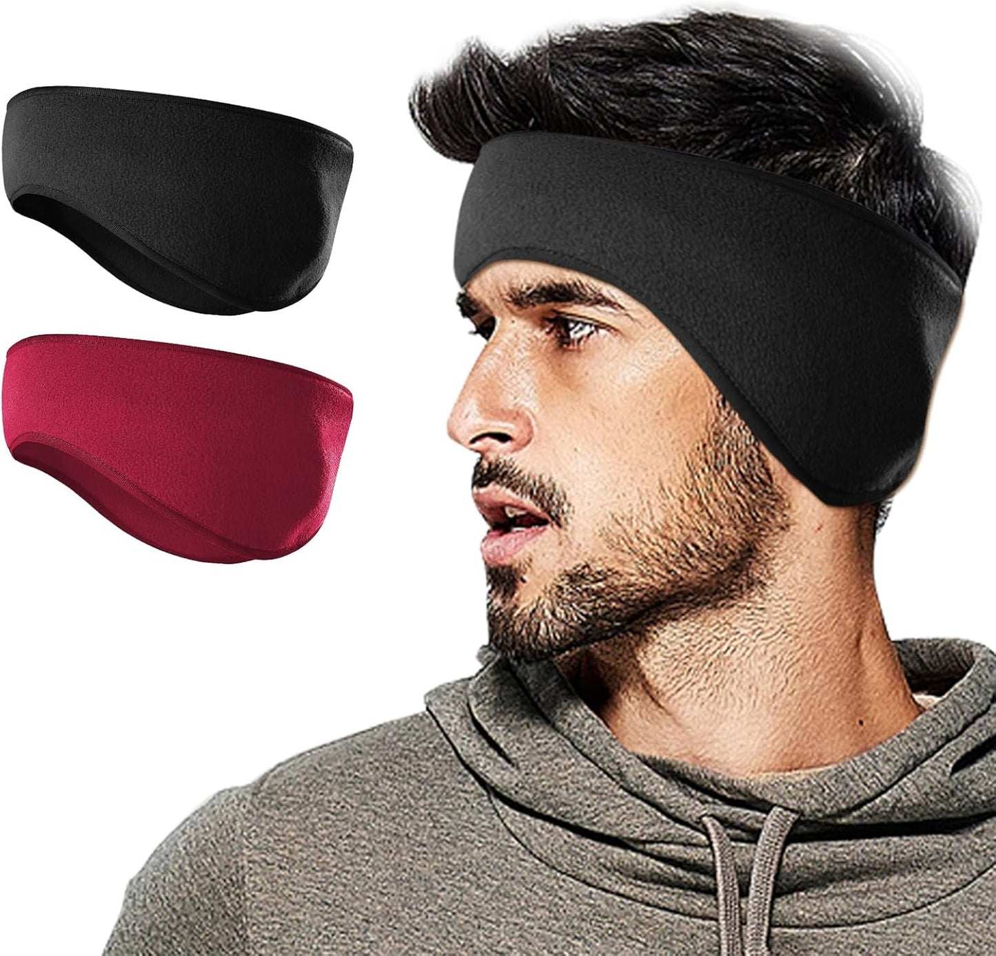 Winter Fleece Ear Warmer Headband for Men Women Kids