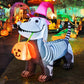 GOOSH 5.5 FT Inflatables Outdoor Decorations Skeleton Puppy  for Halloween Party