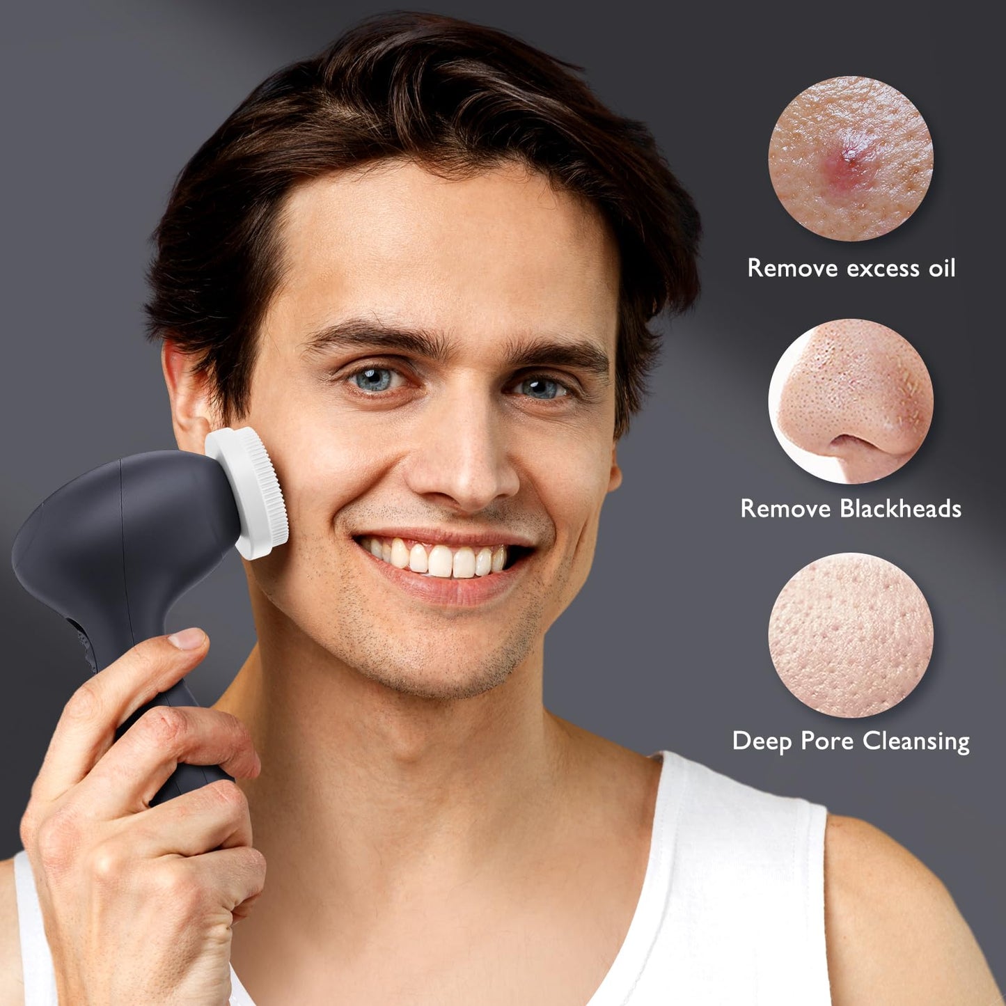COSLUS Facial Cleansing Brush Silicone Face Scrubber