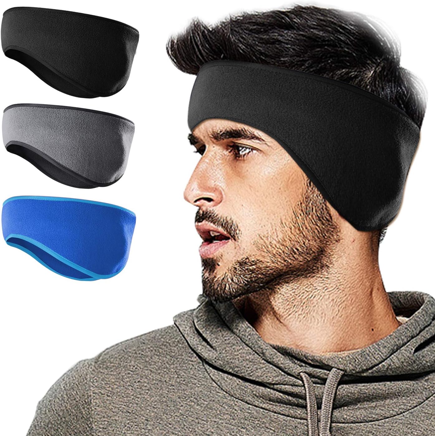 Winter Fleece Ear Warmer Headband for Men Women Kids