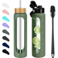 FULBEVY Glass Water Bottles 64 oz