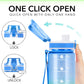 Alwager 32oz Motivational Water Bottles with Time Marker & Fruit Strainer