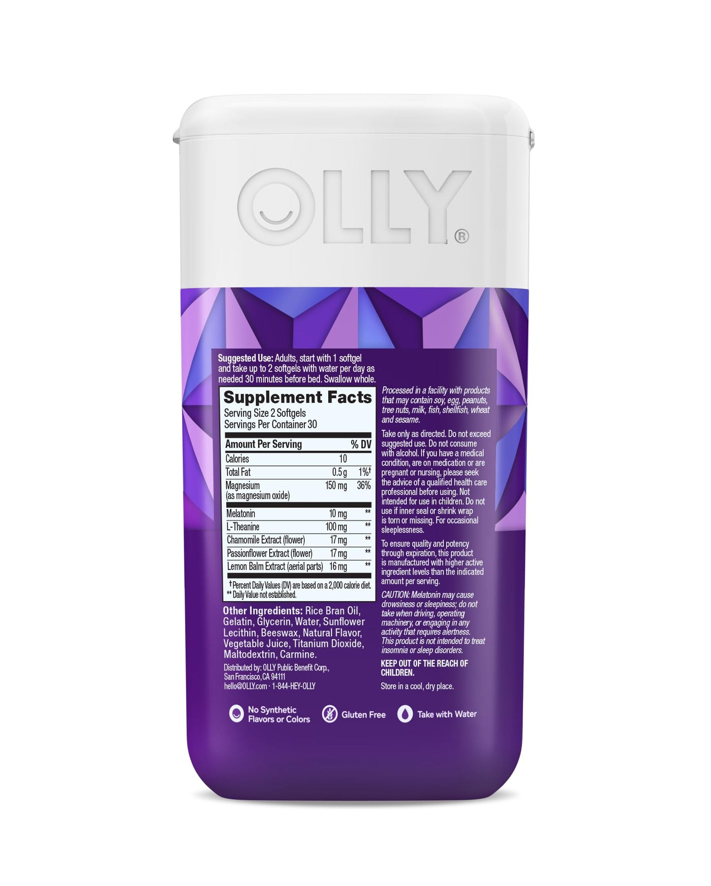 OLLY Ultra Strength Sleep Softgels, 10mg Melatonin