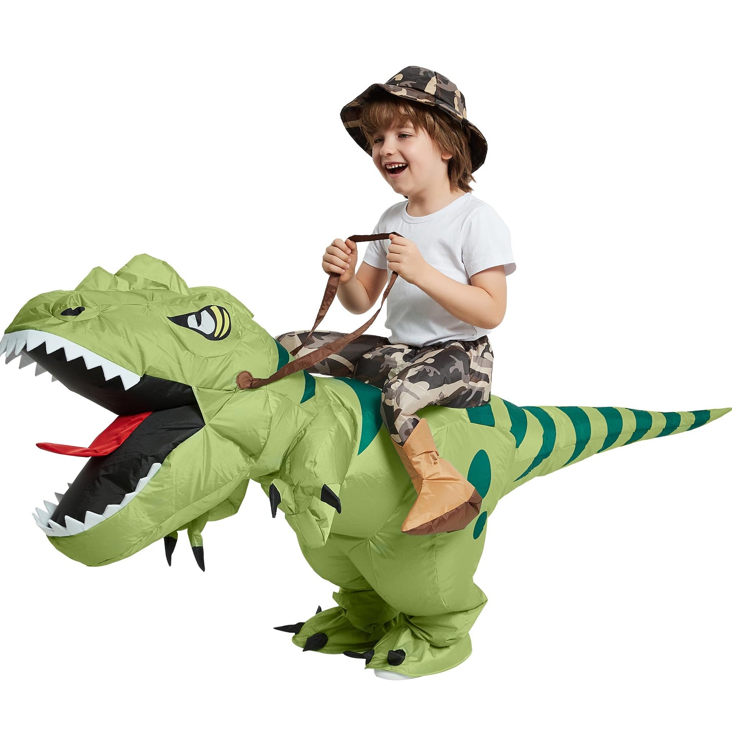 Inflatable Dinosaur Costume Riding T Rex Air Blow up Funny Fancy Dress