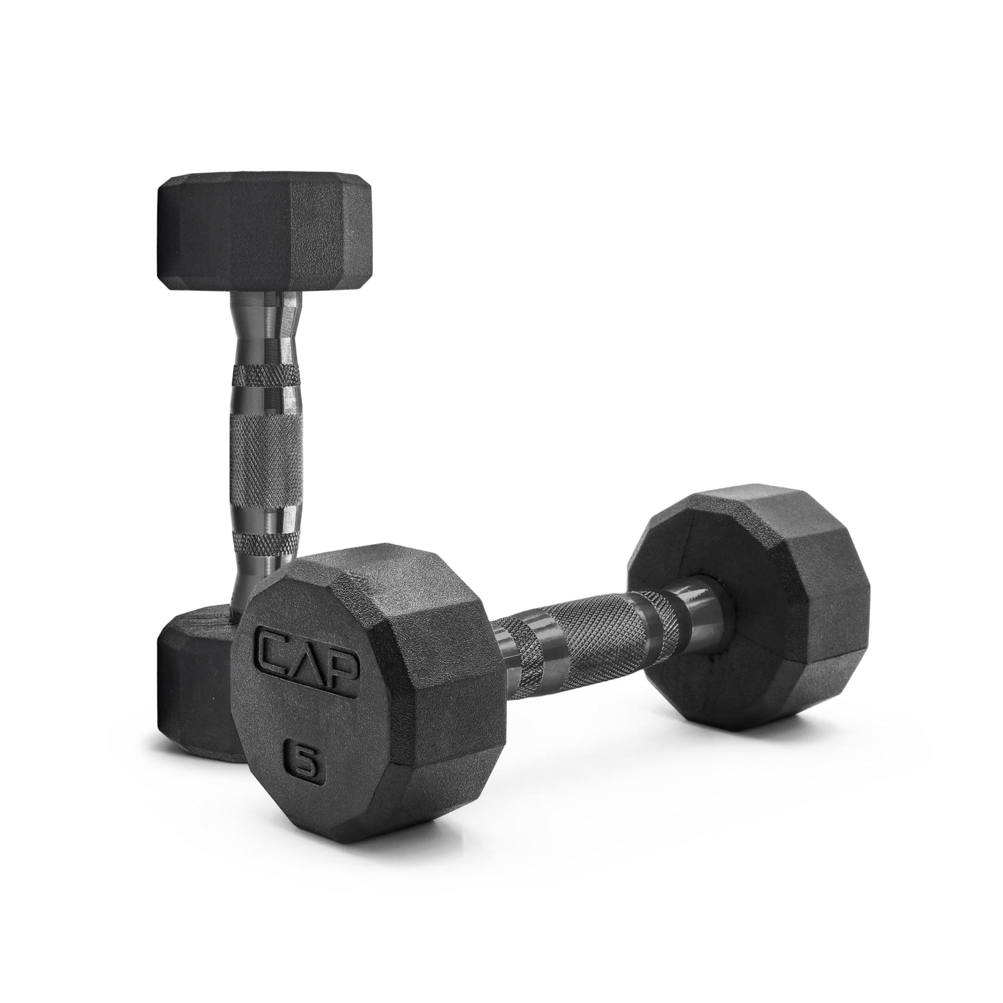 CAP Barbell 10 LB Coated Hex Dumbbell Weight Pair with Black Handle