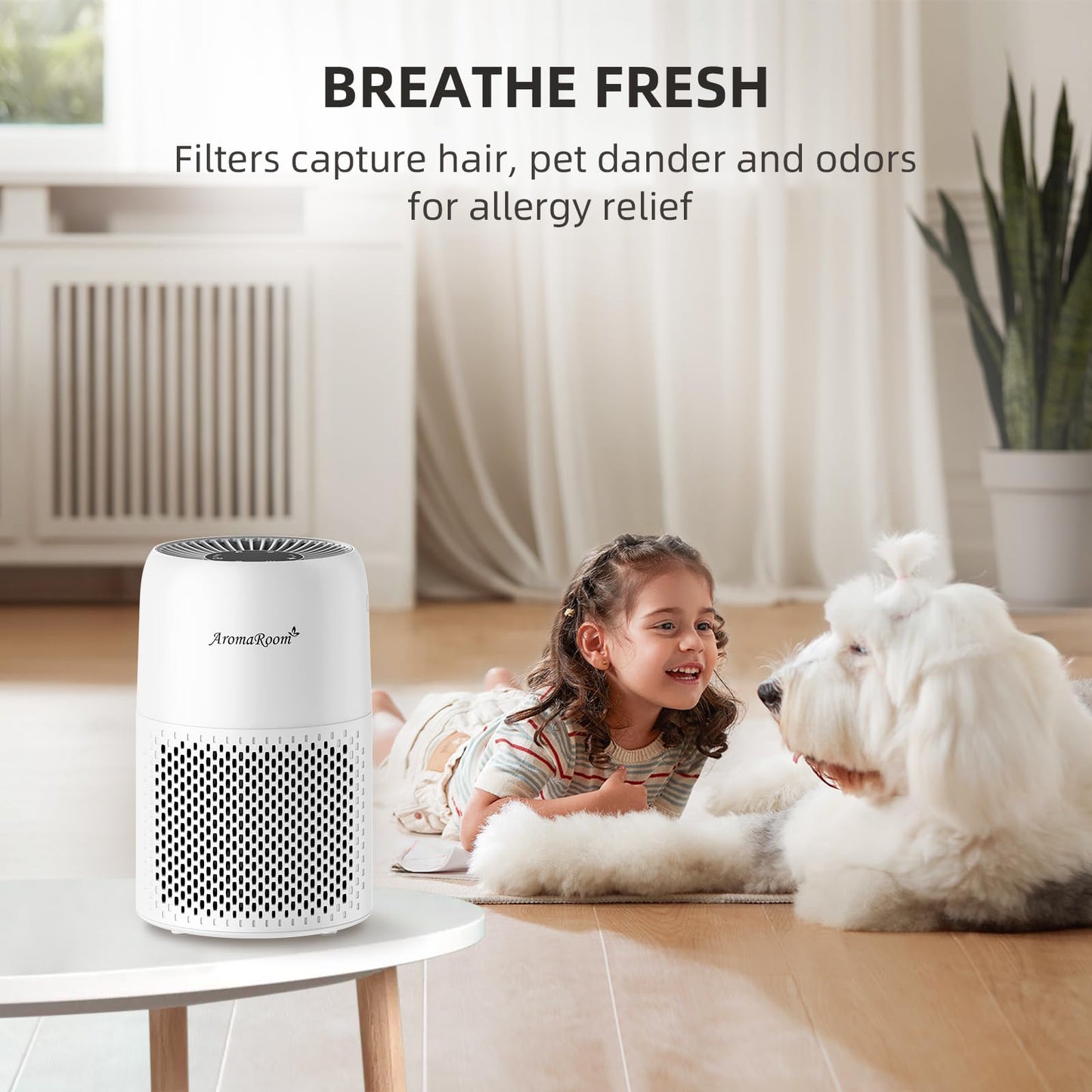 AromaRoom Air Purifiers for Bedroom with True HEPA13 Filters 3-in-1