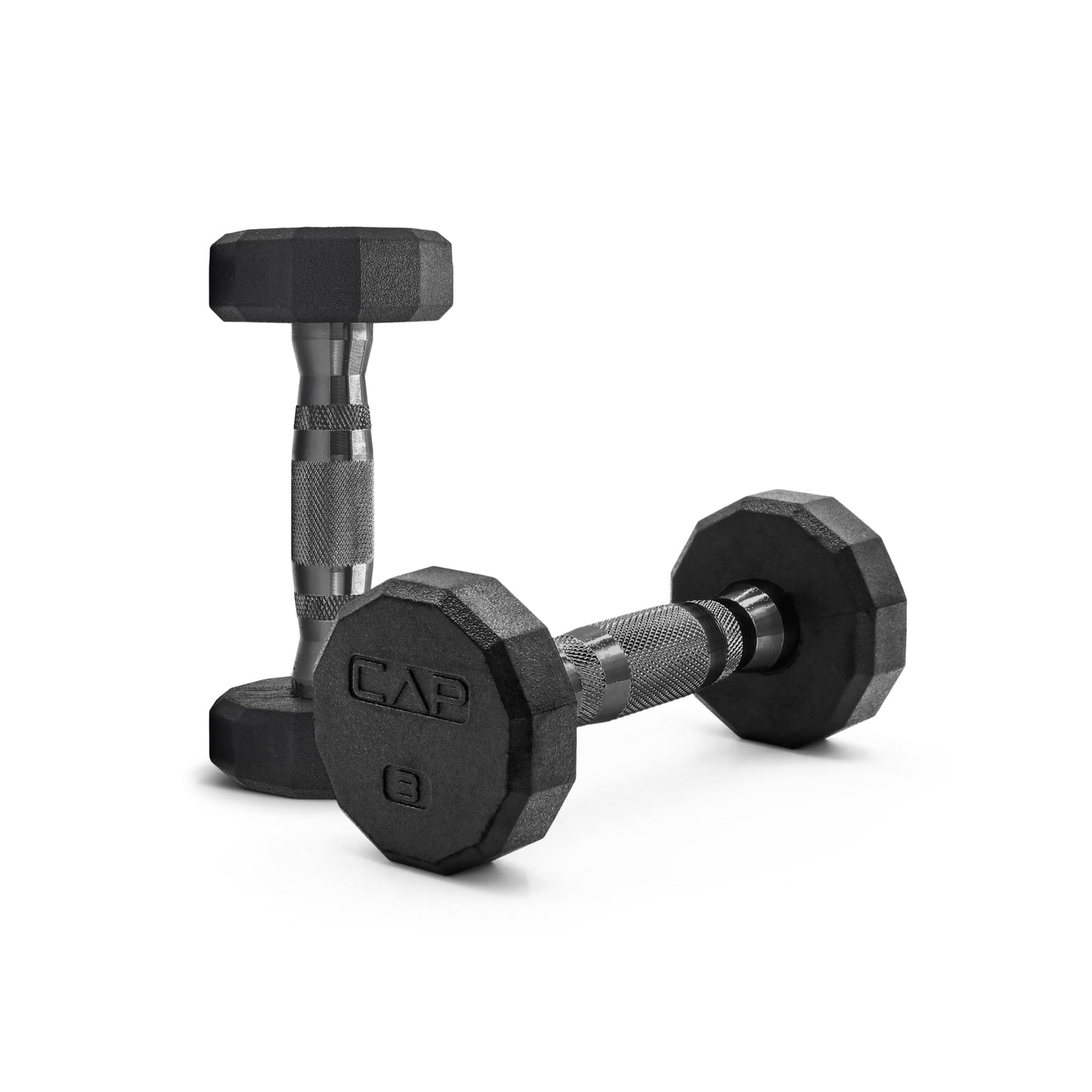 CAP Barbell 10 LB Coated Hex Dumbbell Weight Pair with Black Handle