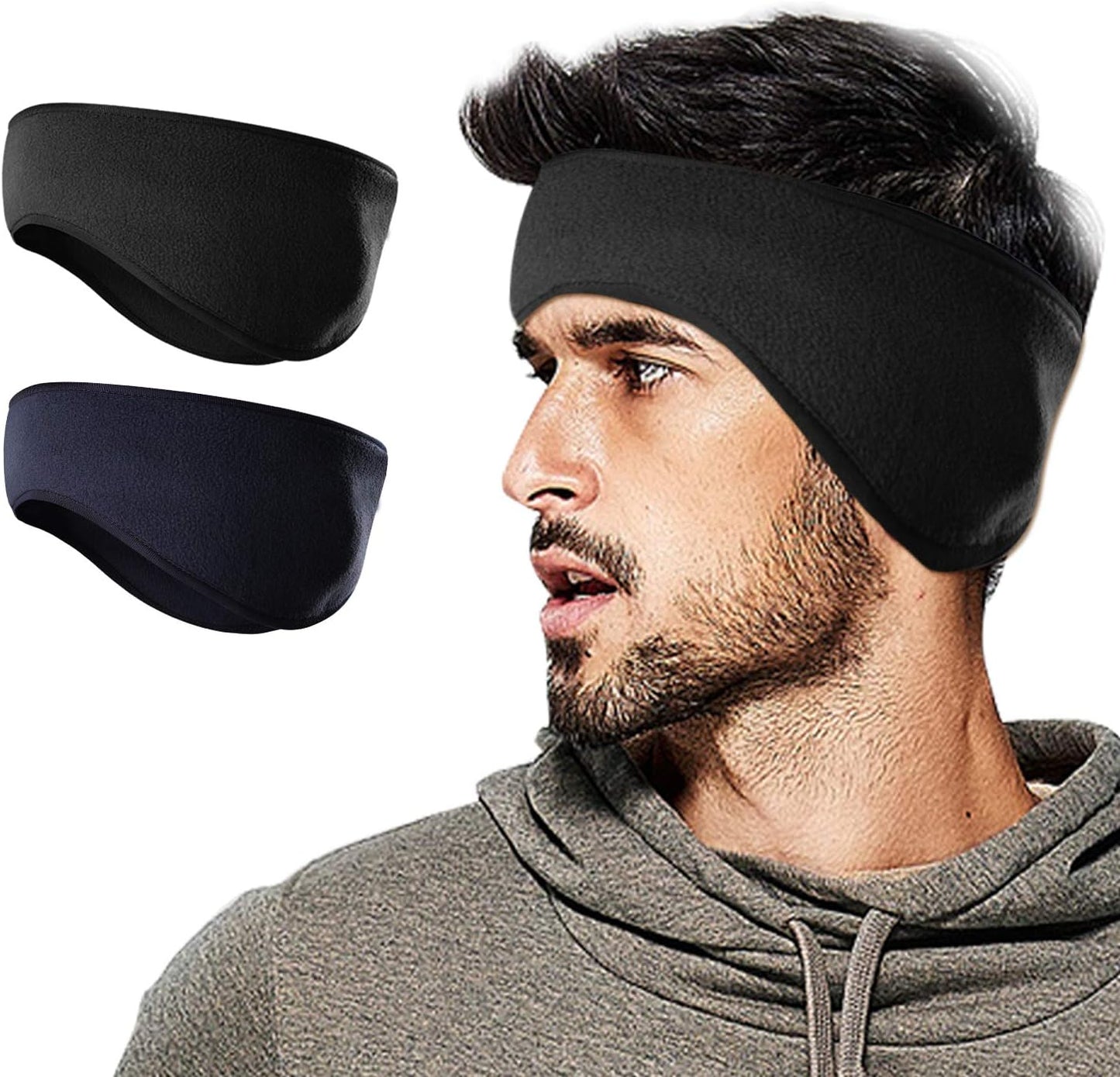Winter Fleece Ear Warmer Headband for Men Women Kids