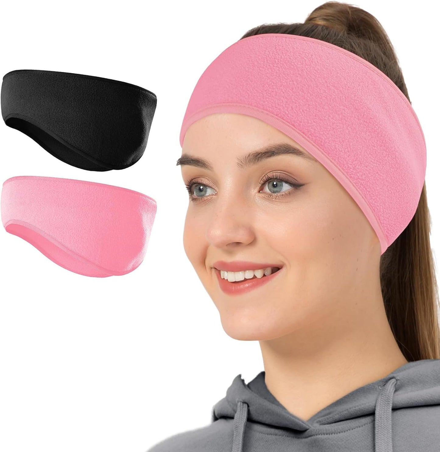 Winter Fleece Ear Warmer Headband for Men Women Kids