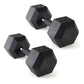 CAP Barbell 10 LB Coated Hex Dumbbell Weight Pair with Black Handle
