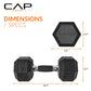 CAP Barbell 10 LB Coated Hex Dumbbell Weight Pair with Black Handle