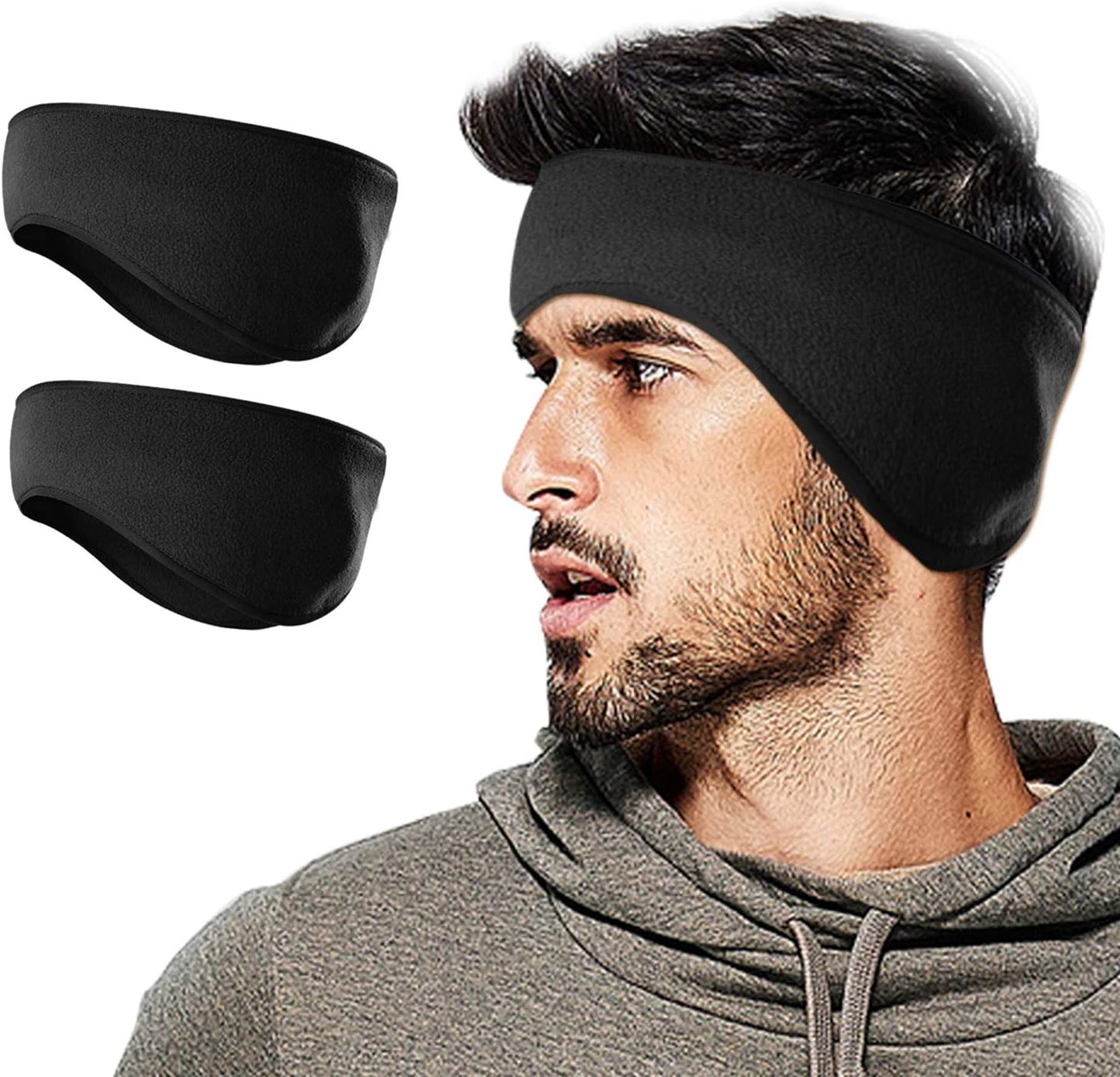 Winter Fleece Ear Warmer Headband for Men Women Kids