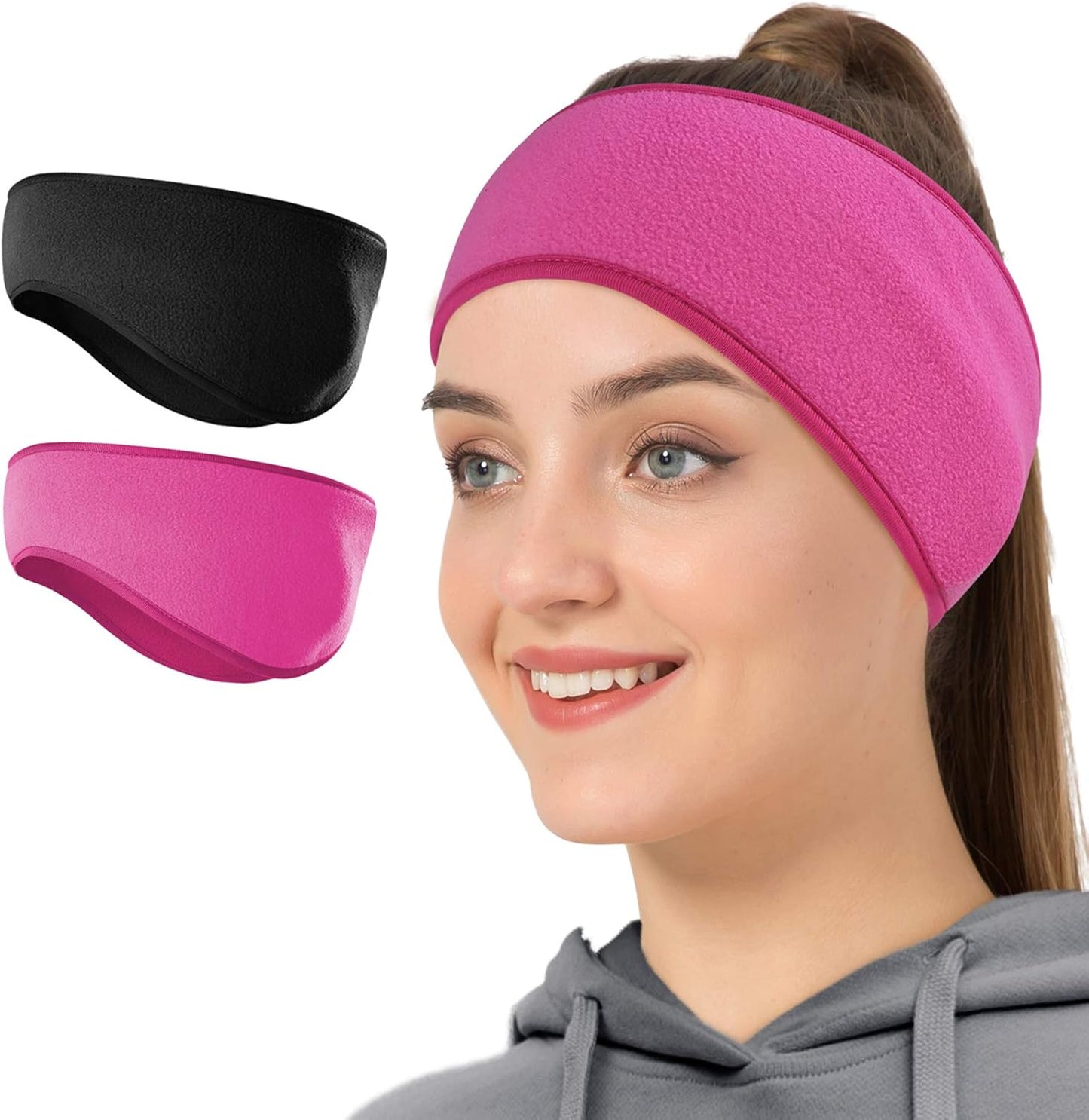 Winter Fleece Ear Warmer Headband for Men Women Kids