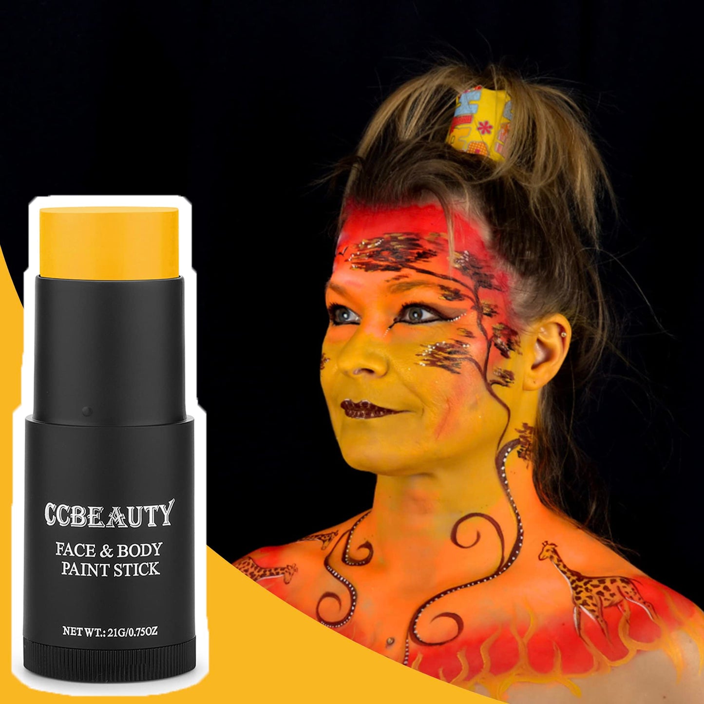 CCbeauty Witch Green Face Paint Stick, Face Painting Kit