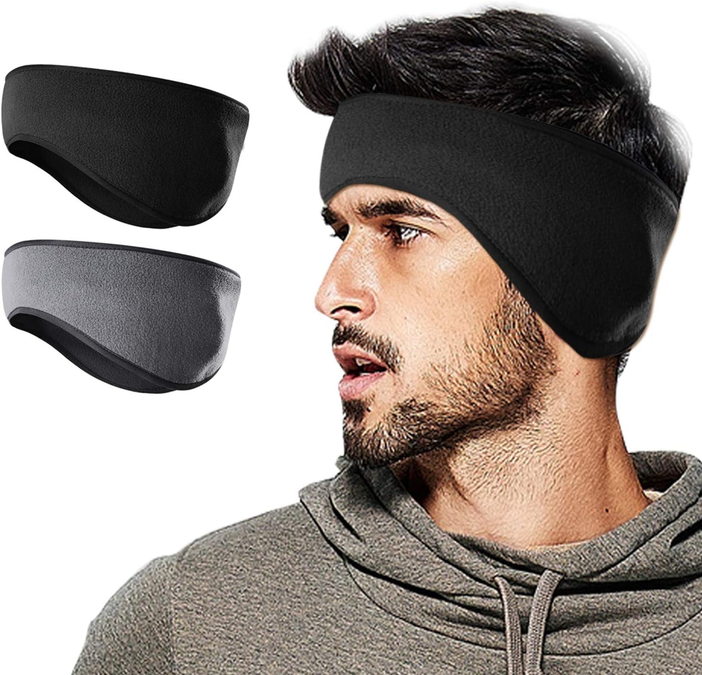 Winter Fleece Ear Warmer Headband for Men Women Kids