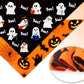2pcs Reversible Pumpkin & Ghost Scarves for Medium/Large Dogs