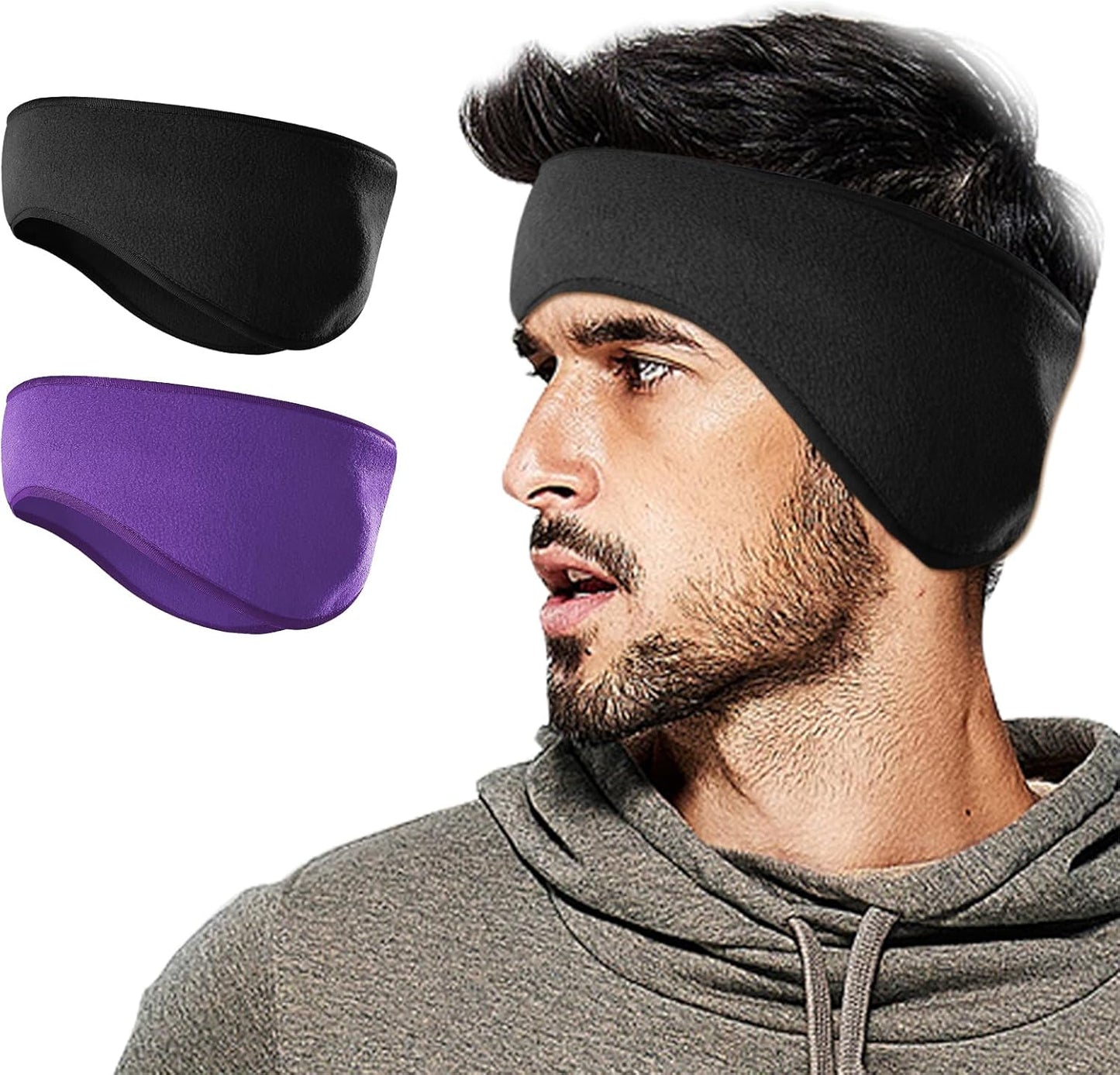 Winter Fleece Ear Warmer Headband for Men Women Kids