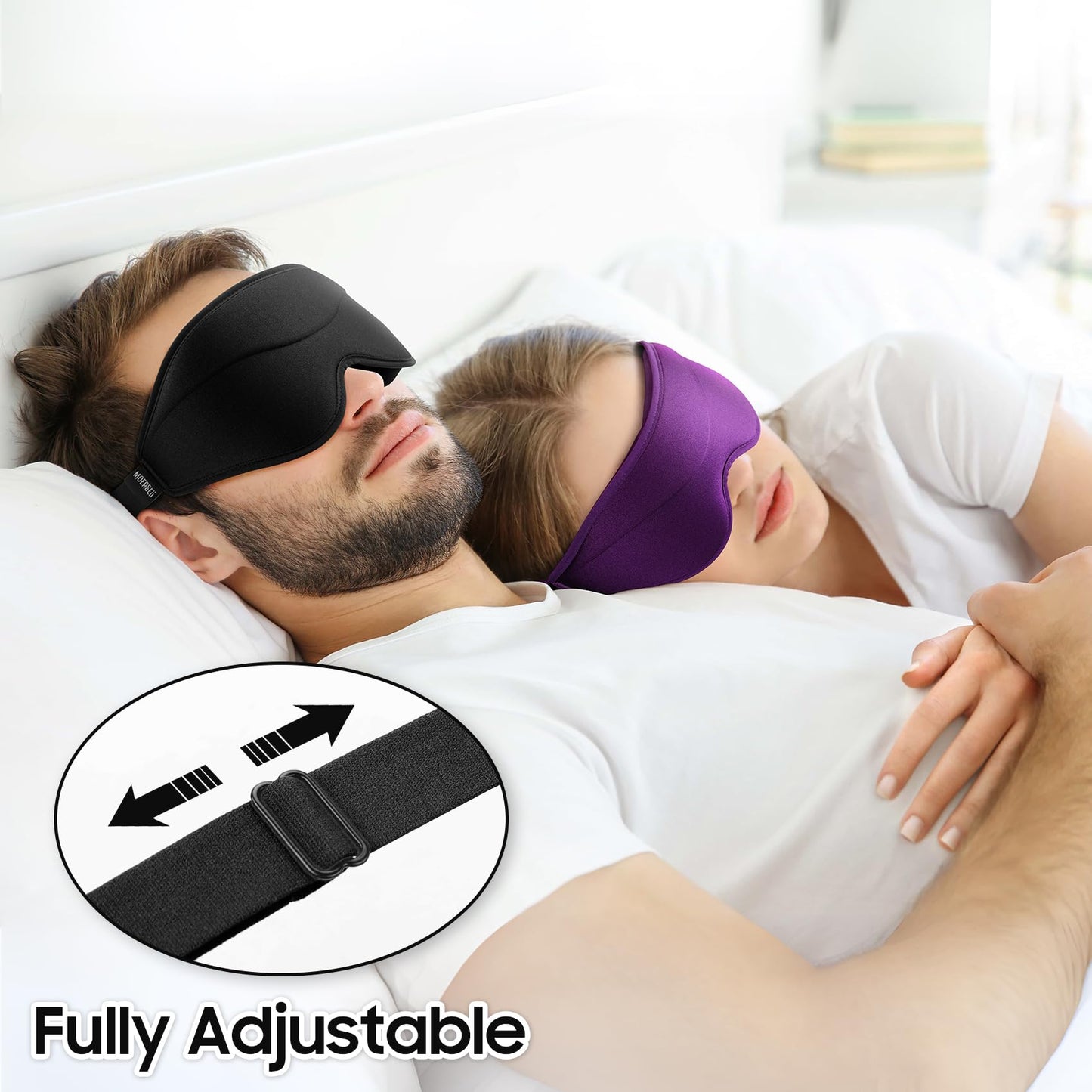 MOEASEii Sleep Mask - Total Blackout 3D Sleeping Mask