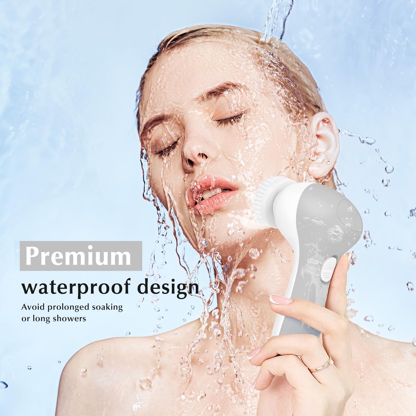 COSLUS Facial Cleansing Brush Silicone Face Scrubber