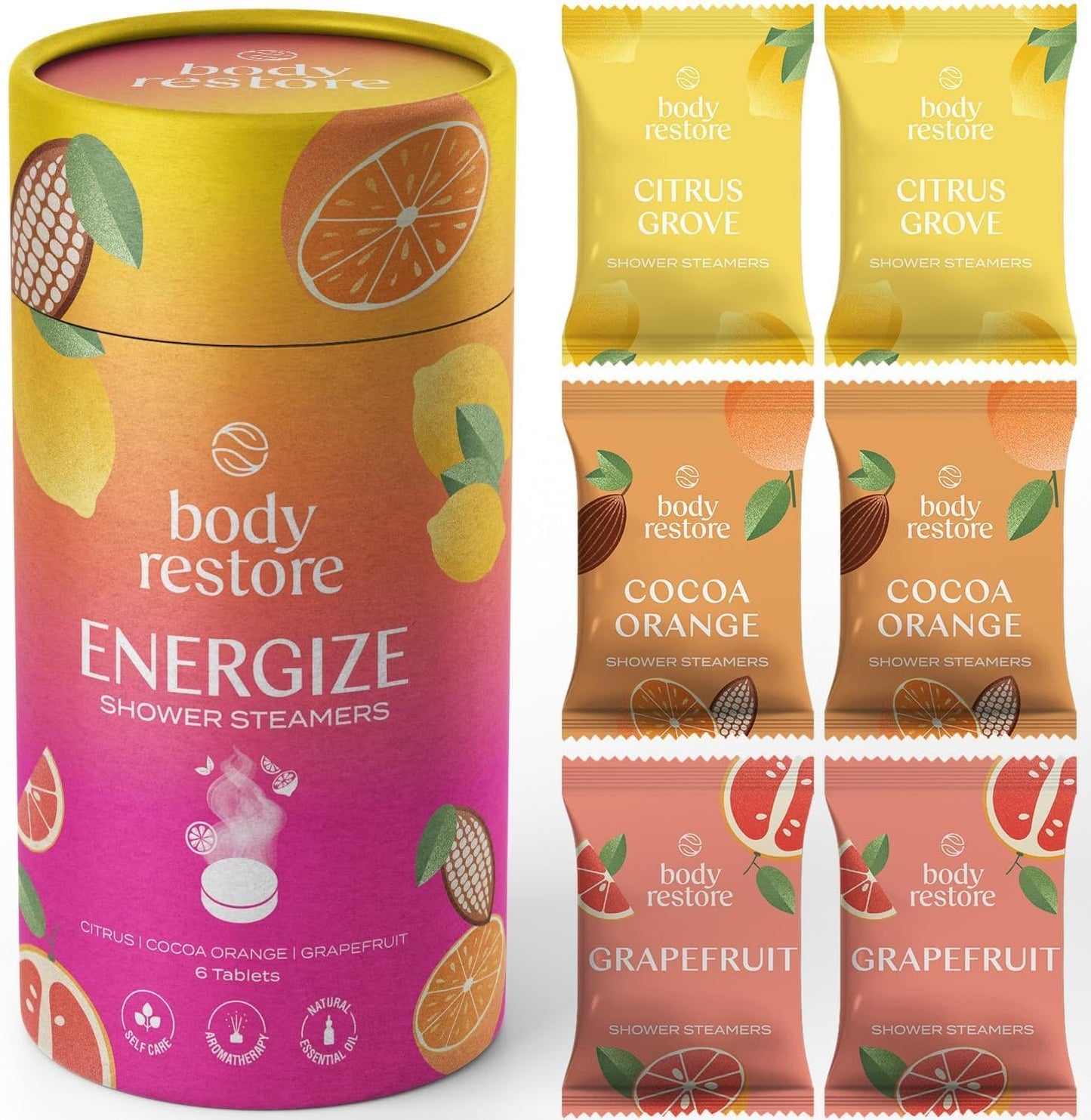 Body Restore Shower Steamers Aromatherapy 6 Pack