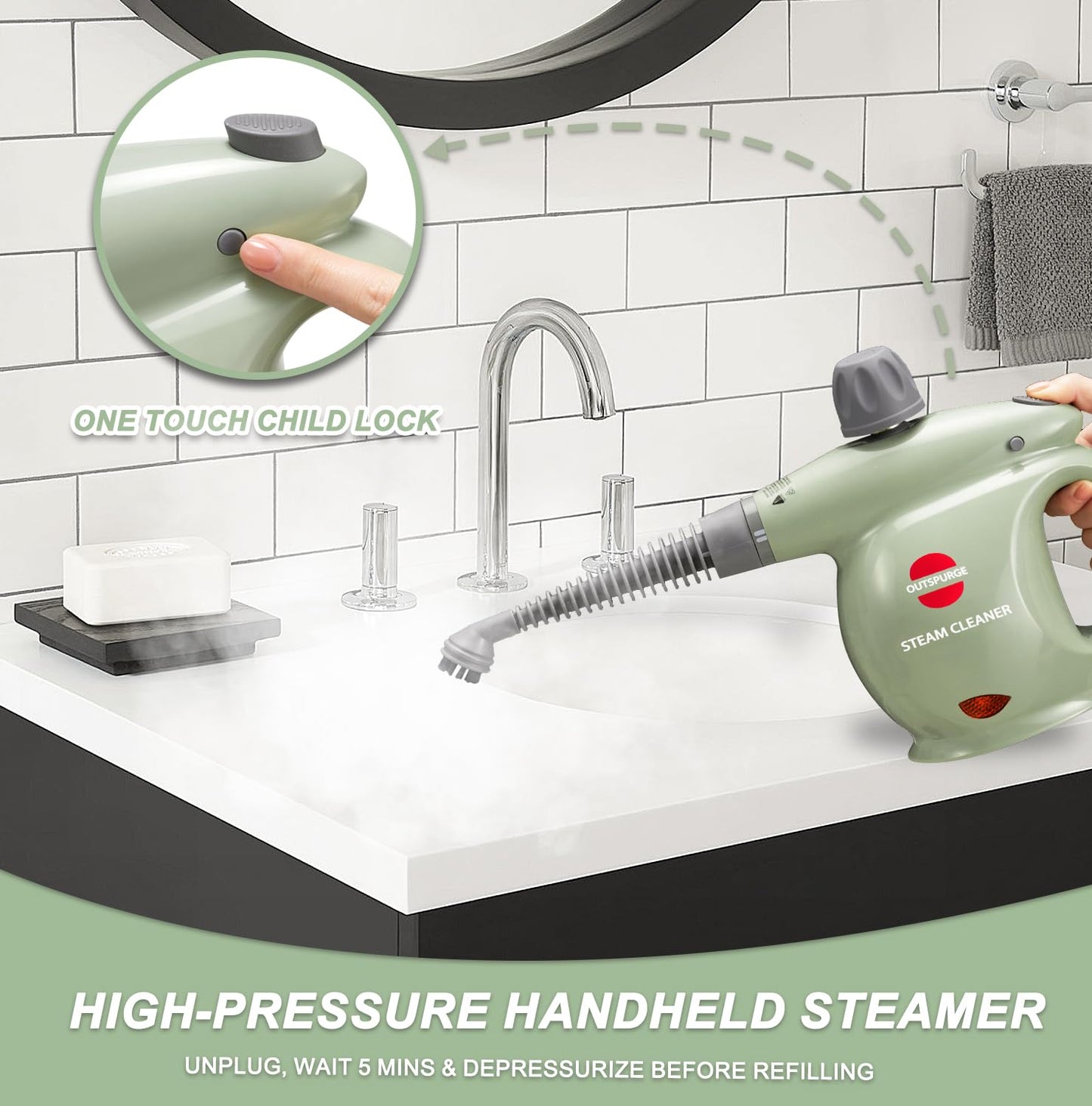 Outspurge Handheld Steam Cleaner