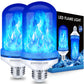 LED Flame Light Bulbs – 2 Pack, 4 Modes, E26 Base