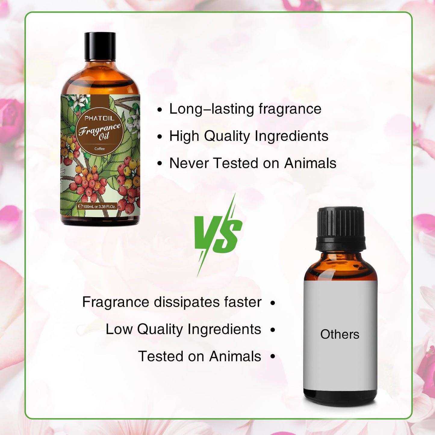 PHATOIL 3.38FL.OZ Coconut & Vanilla Fragrance Oils for Aromatherapy