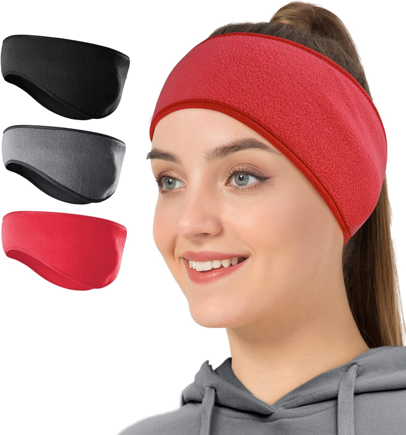 Winter Fleece Ear Warmer Headband for Men Women Kids