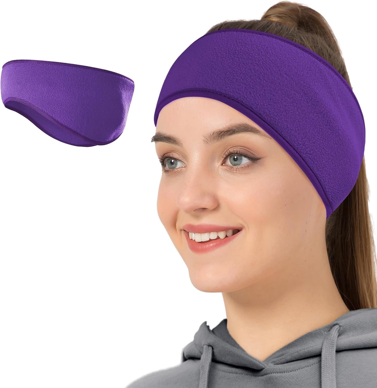Winter Fleece Ear Warmer Headband for Men Women Kids