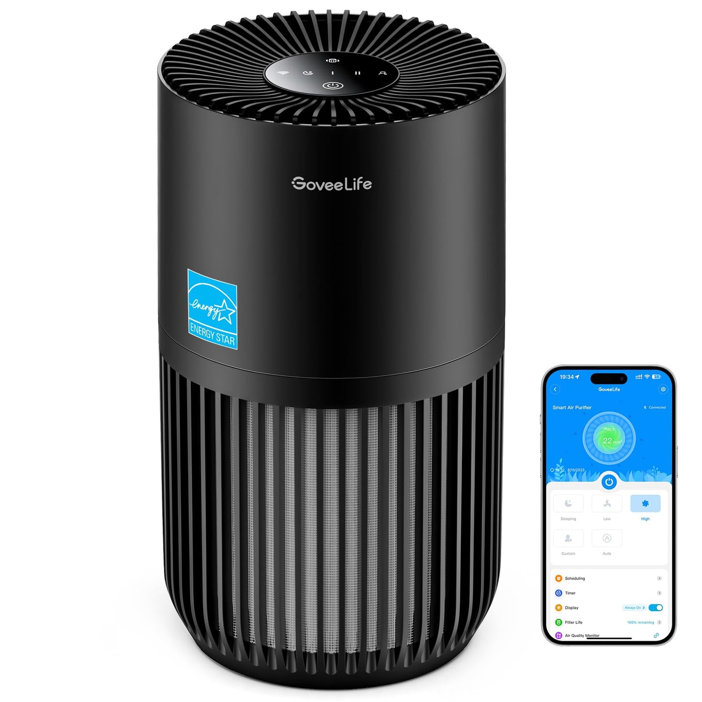 GoveeLife Mini Air Purifier for Bedroom