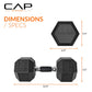CAP Barbell 10 LB Coated Hex Dumbbell Weight Pair with Black Handle