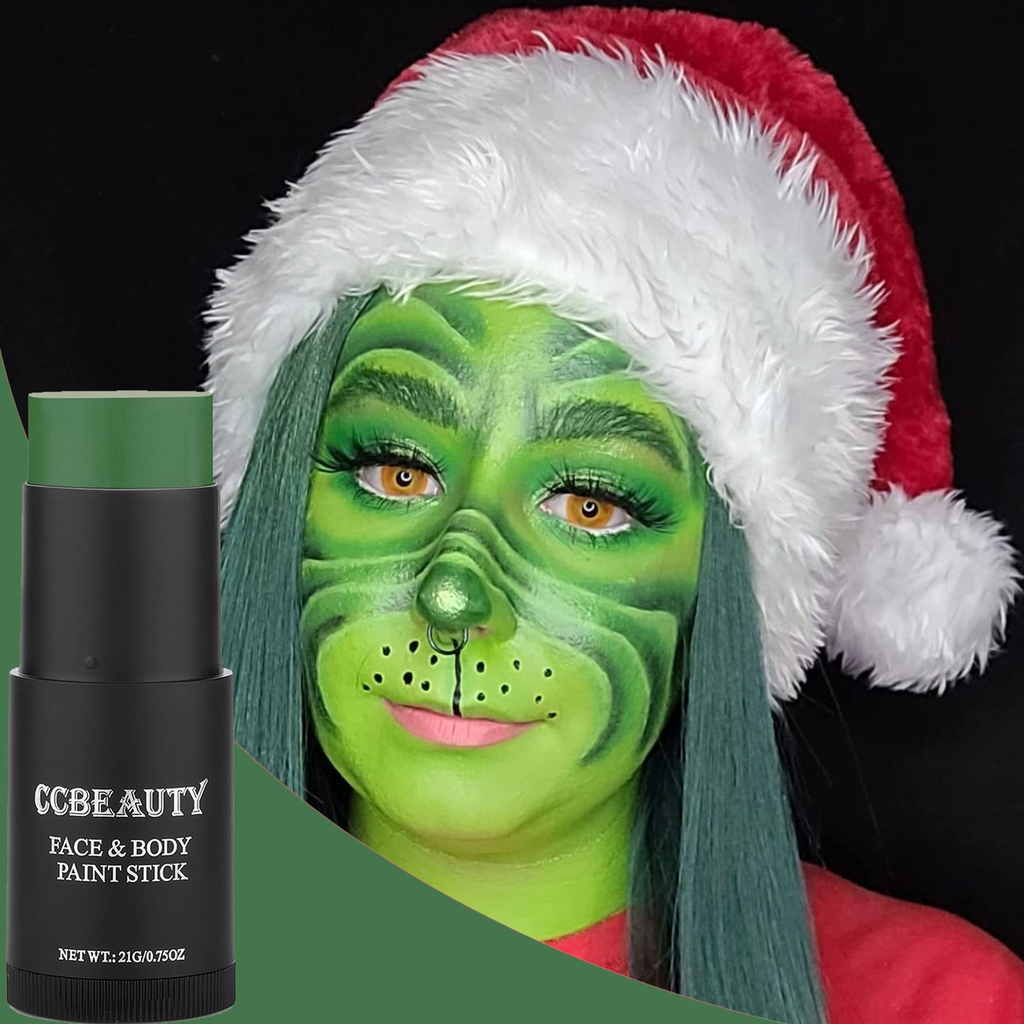 CCbeauty Witch Green Face Paint Stick, Face Painting Kit