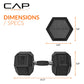 CAP Barbell 10 LB Coated Hex Dumbbell Weight Pair with Black Handle