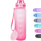 Alwager 32oz Motivational Water Bottles with Time Marker & Fruit Strainer