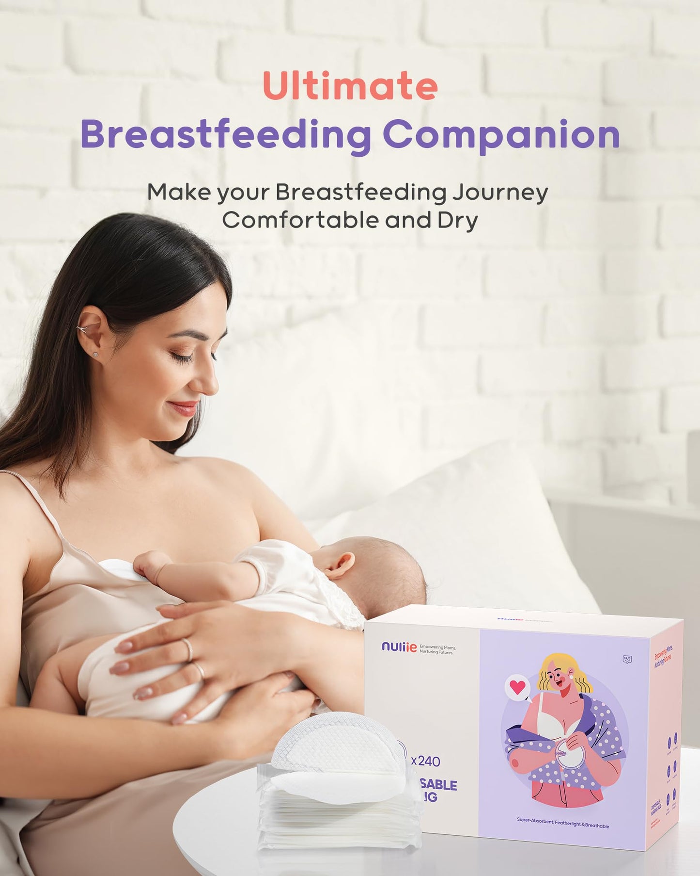Nuliie Stay Dry Disposable Nursing Pads